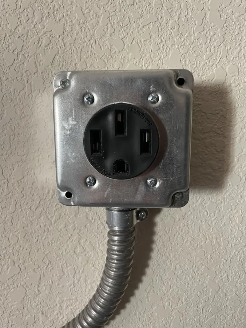 NEMA 14-50 outlet installed for Smart Home Electrical in Hypoluxo